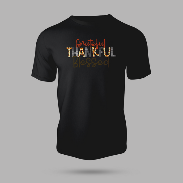 Grateful Thankful Blessed Unisex Graphic T-Shirt
