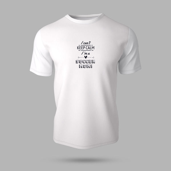 Keep Calm Soccer Mom Graphic T-Shirt for Men/Women